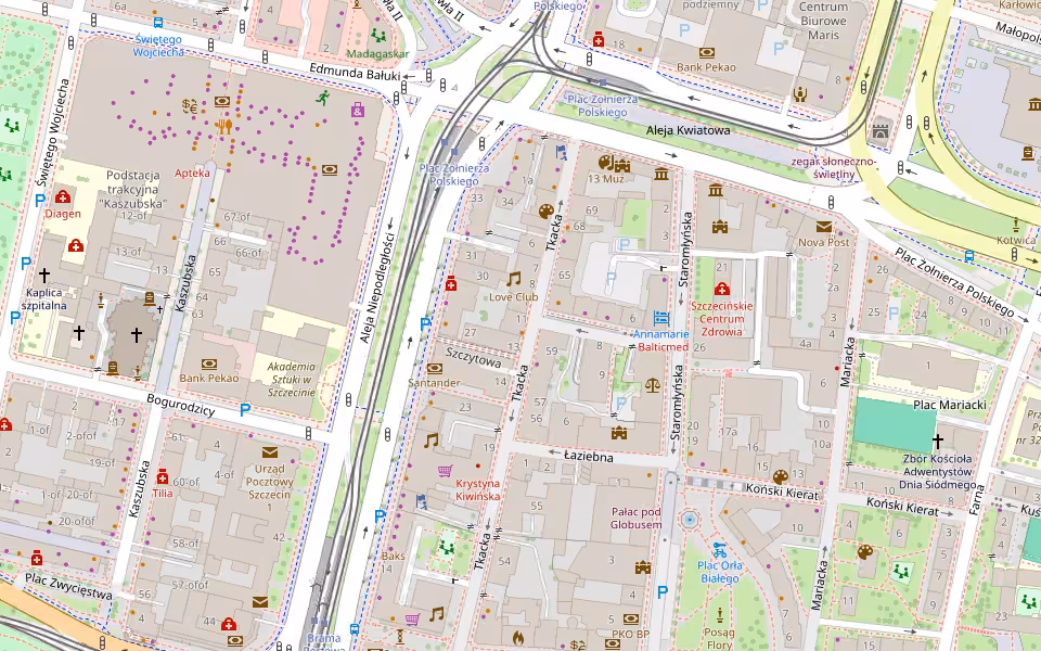 Mapa: Restauracja Radecki & Familia, ul. Tkacka 12 w Szczecinie